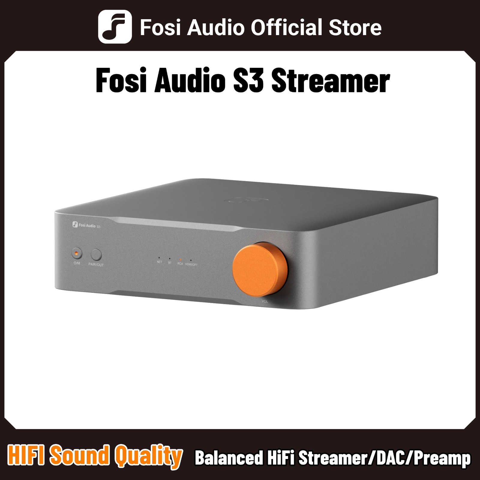 Dac Streamer Network Player - Fosi Audio S3 HiFi Music Streamer