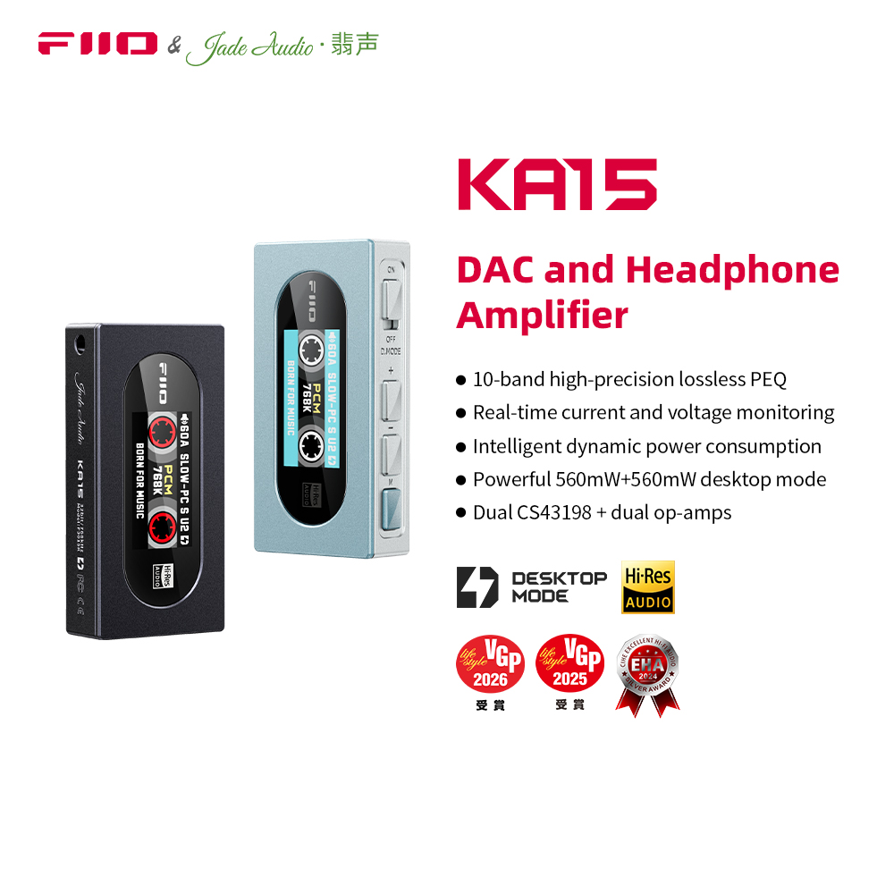 Dual Ess9038 Dac - FiiO KA15 amplificateur de casque USB