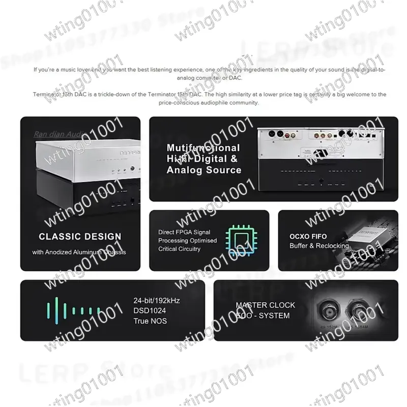 R2R Dac Balanced Xlr - DENAFRIPS TERMINATOR 15TH R2R DAC DSD1024,