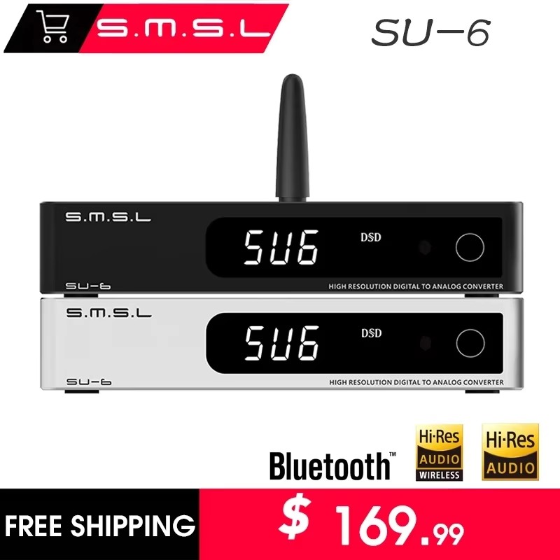 Décodeur SMSL SU-6 ES9038Q2M O - Dac Usb Coaxial Optical Bluetooth avis et prix