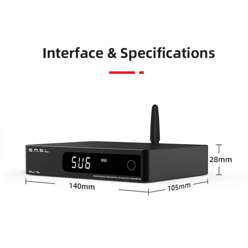 Décodeur SMSL SU-6 ES9038Q2M O - Dac Usb Coaxial Optical Bluetooth avis et prix
