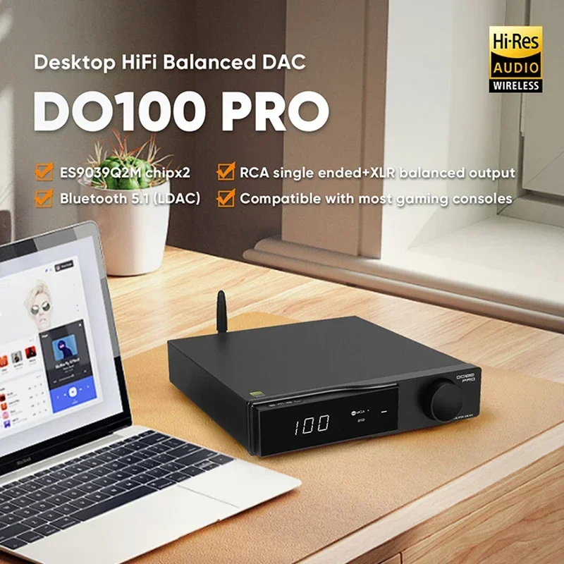 SMSL DO100 Pro DAC HiFi ES9039 - Dac Usb Coaxial Optical Bluetooth avis et prix