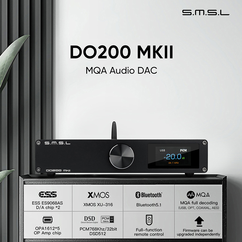 Décodeur audio SMSL DO200 MKII - Dac Usb Coaxial Optical Bluetooth avis et prix