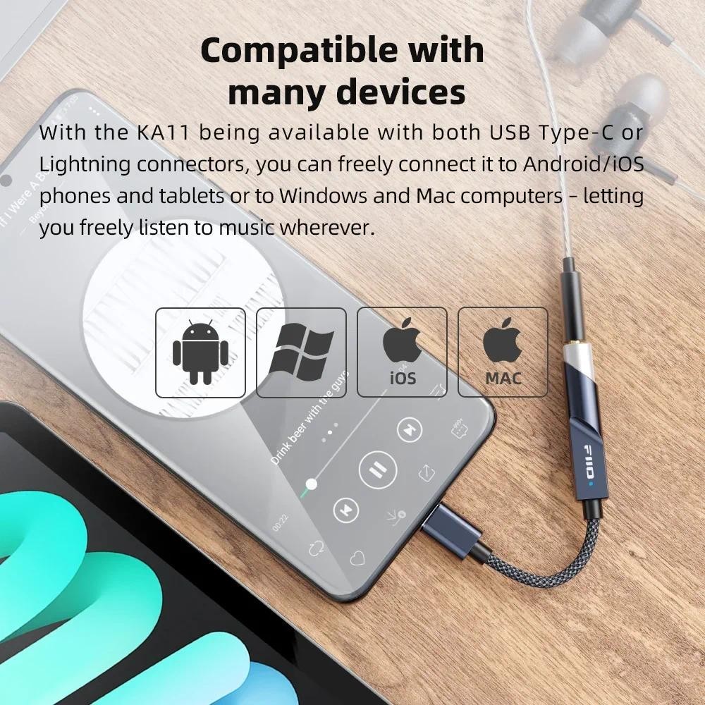 FiiO JadeAudio KA11 USB DAC AM - Portable Dac Dongle Usb C avis et prix
